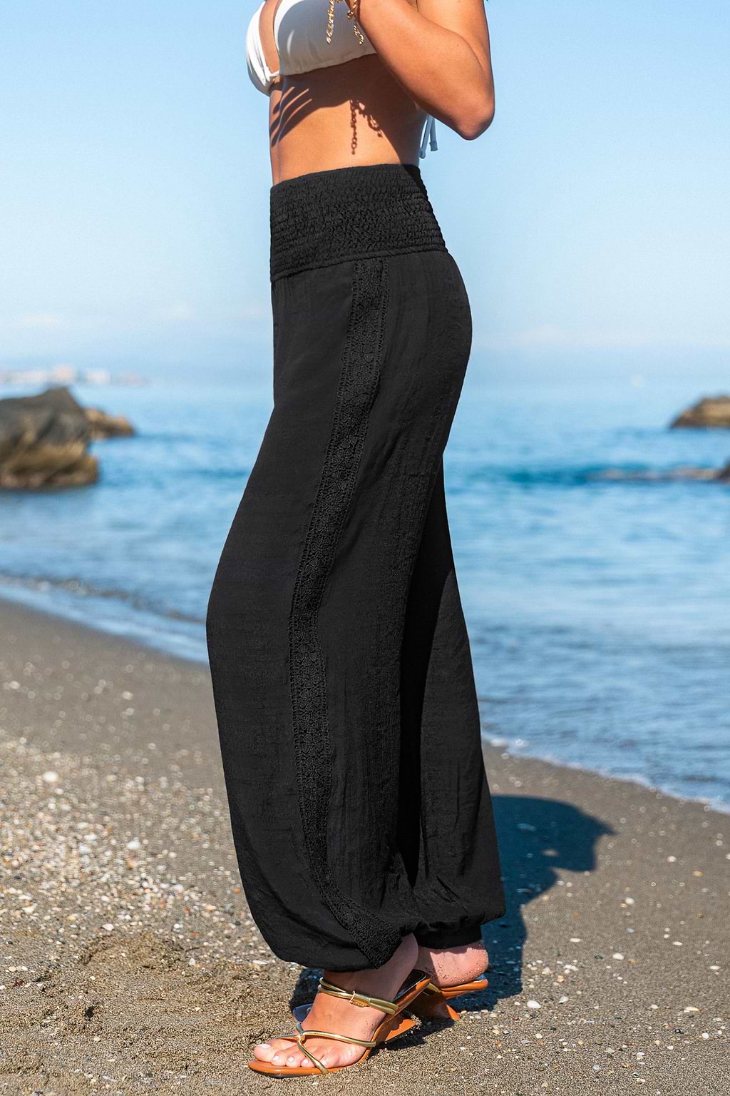 Dusky Shores Black Cover-Up Pants