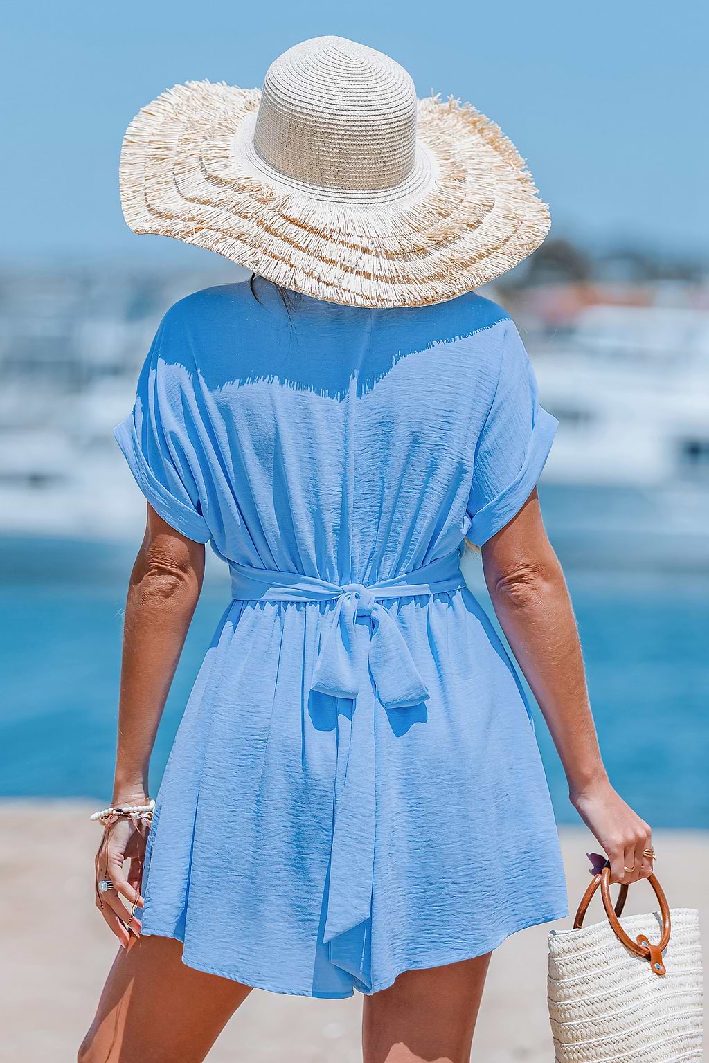 Drifting Cloud Blue Romper