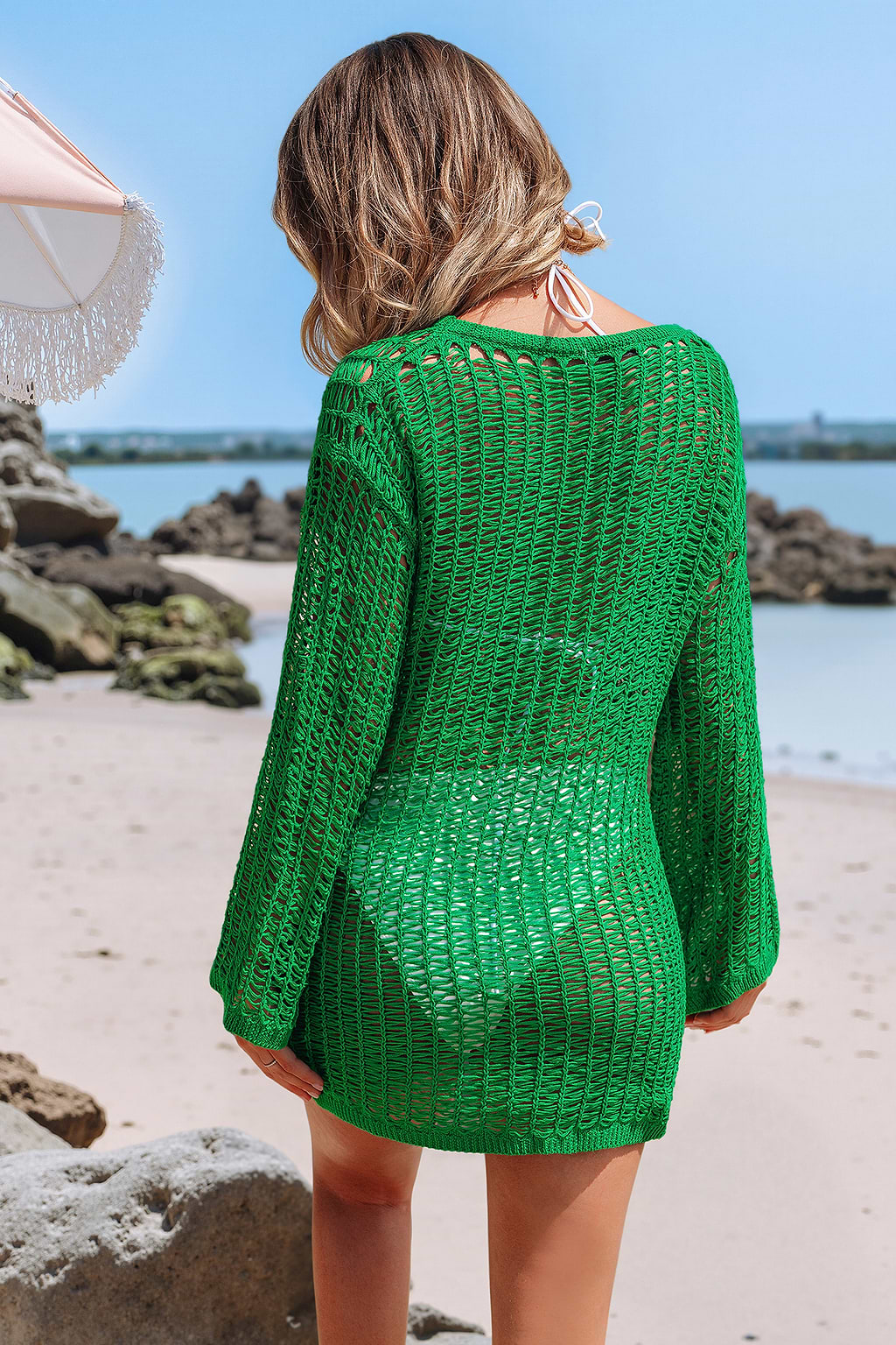 Vestido corto Island Thyme Green Cover-Up