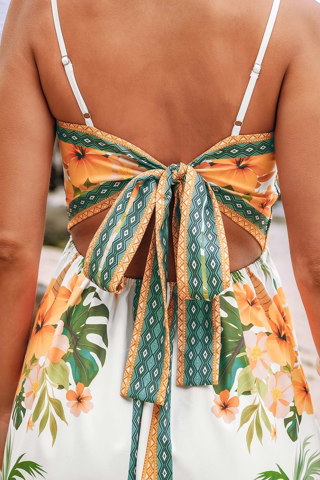 Luxe Resort Tropical Maxi Dress