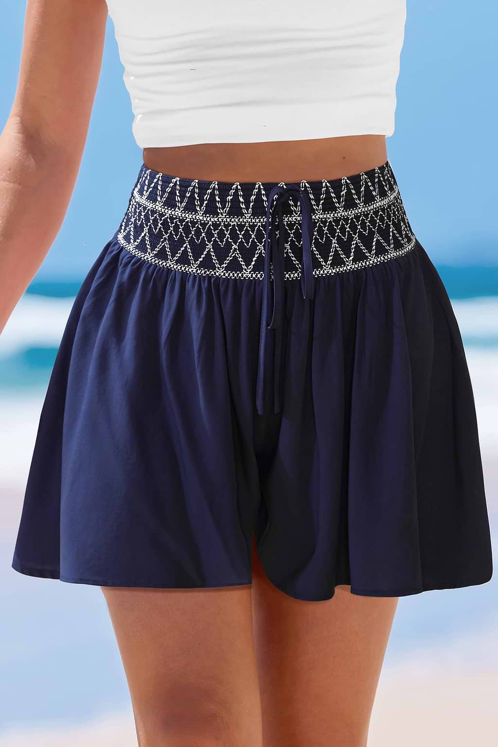 Off Script Blue Shorts