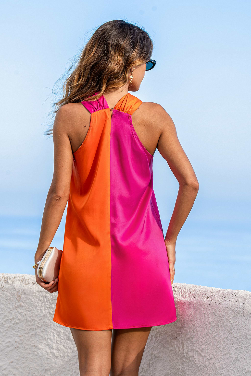 Golden Guava Colorblock Mini Dress