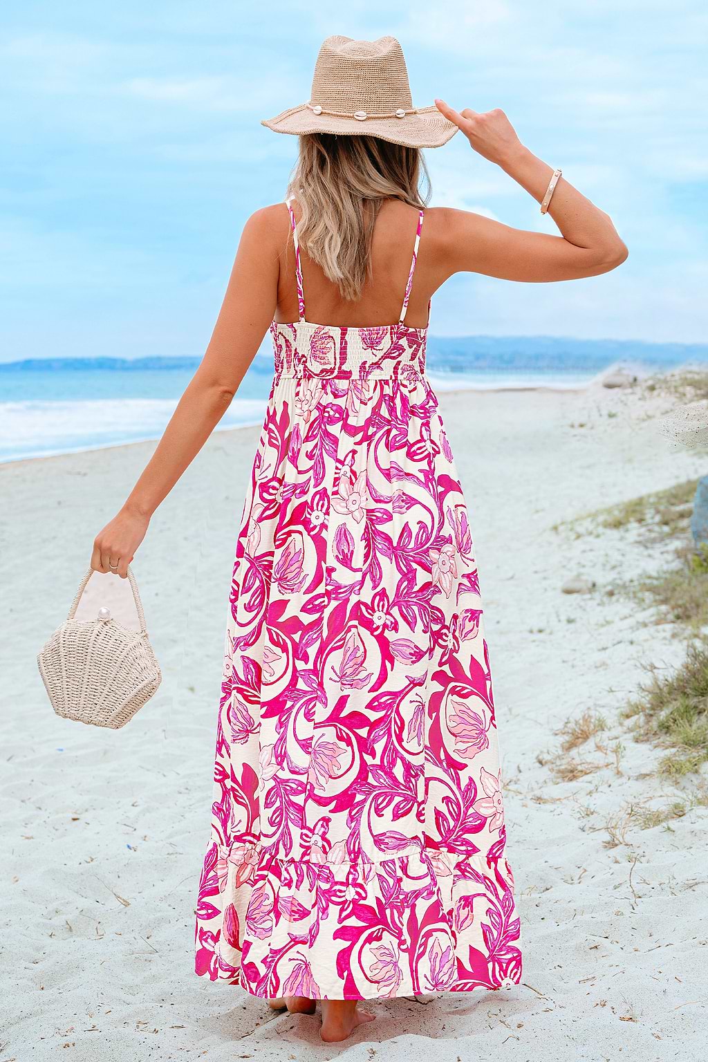 Rosewater Bloom Floral Maxi Dress
