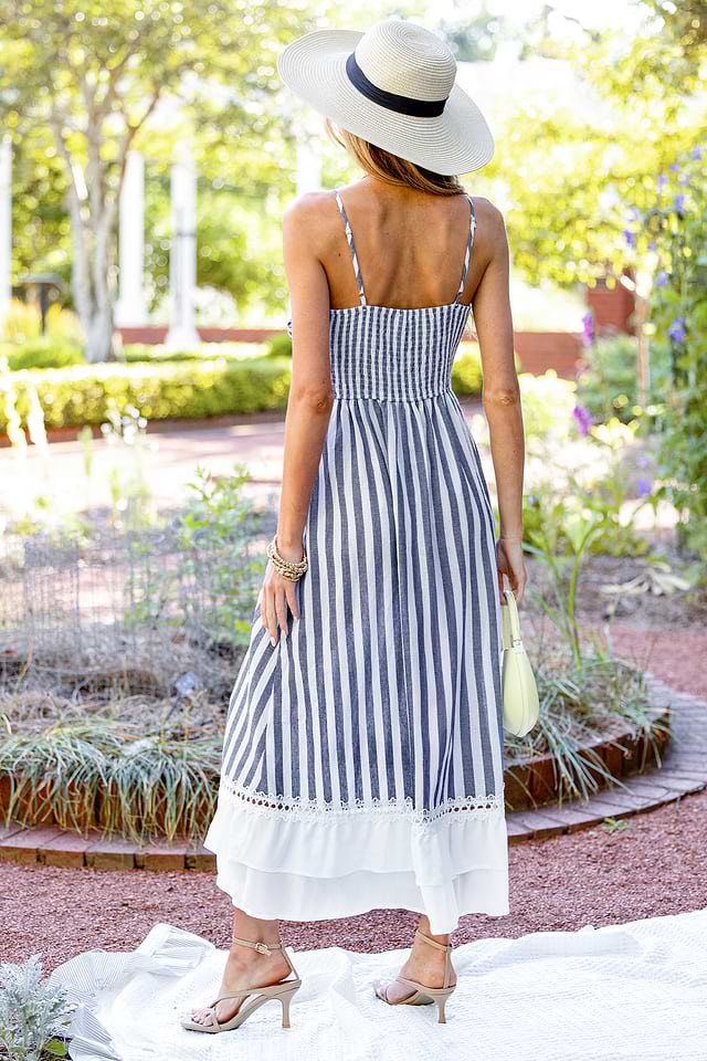 Sailor Sweetheart Striped Maxi Dress | Vintage-Inspired Style