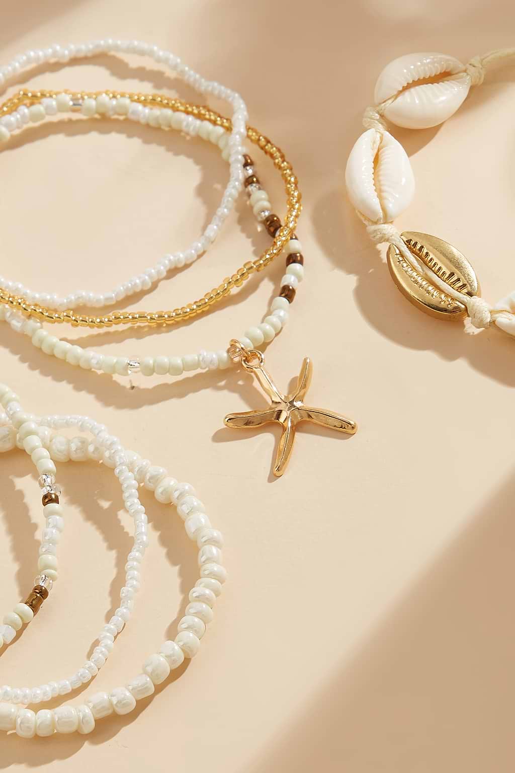 Shell Kissed Beaded Bracelet Set