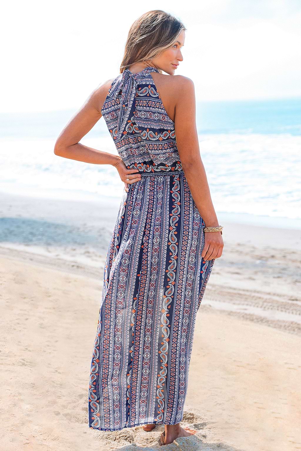 Midnight Tales Paisley Midi Dress