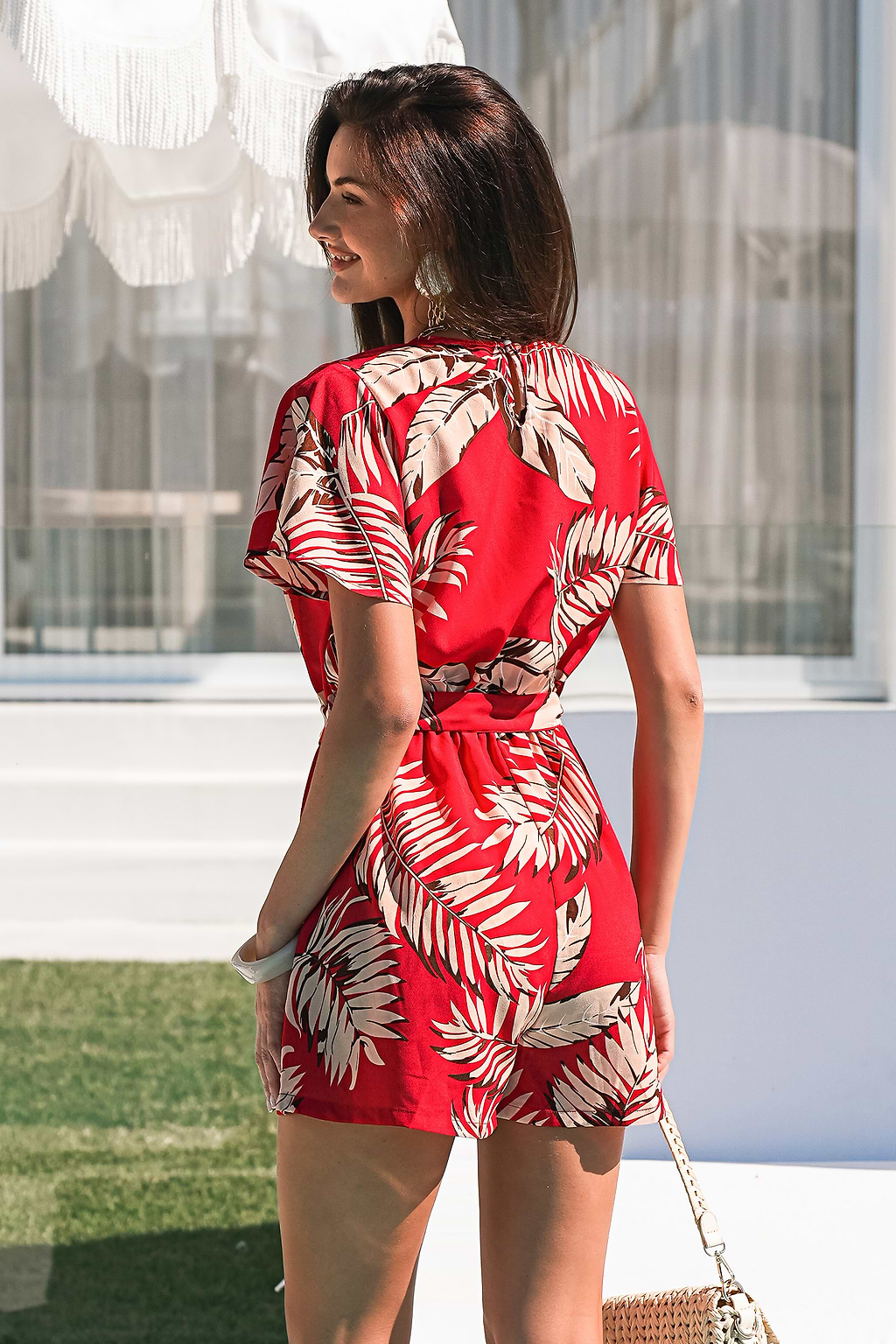 Mango Sunset Tropical Romper