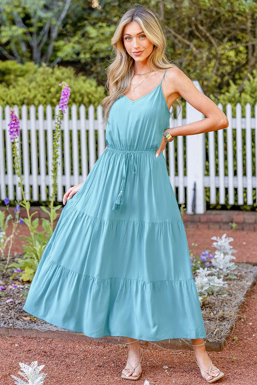 Pacific Daze Blue Maxi Dress