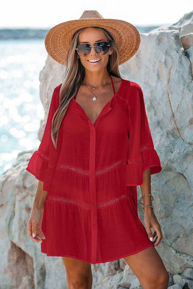 blush red dress Gladys Dress