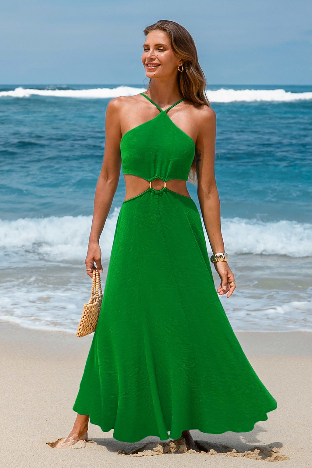 Deep Fern Green Maxi Dress