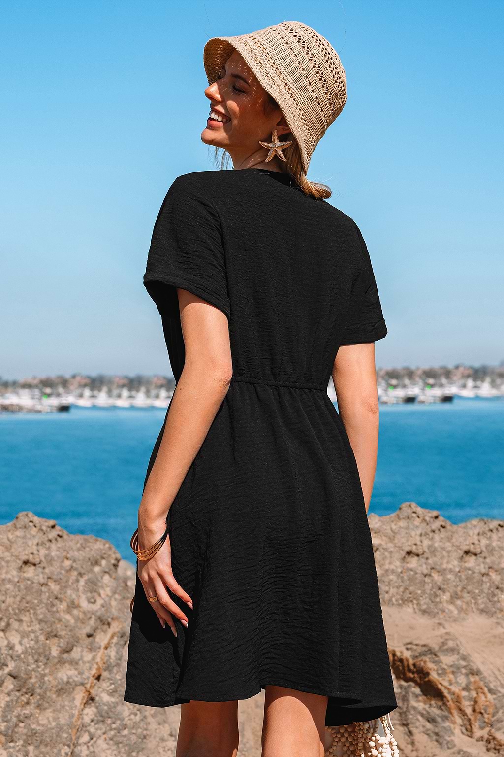 Arden Black Mini Dress