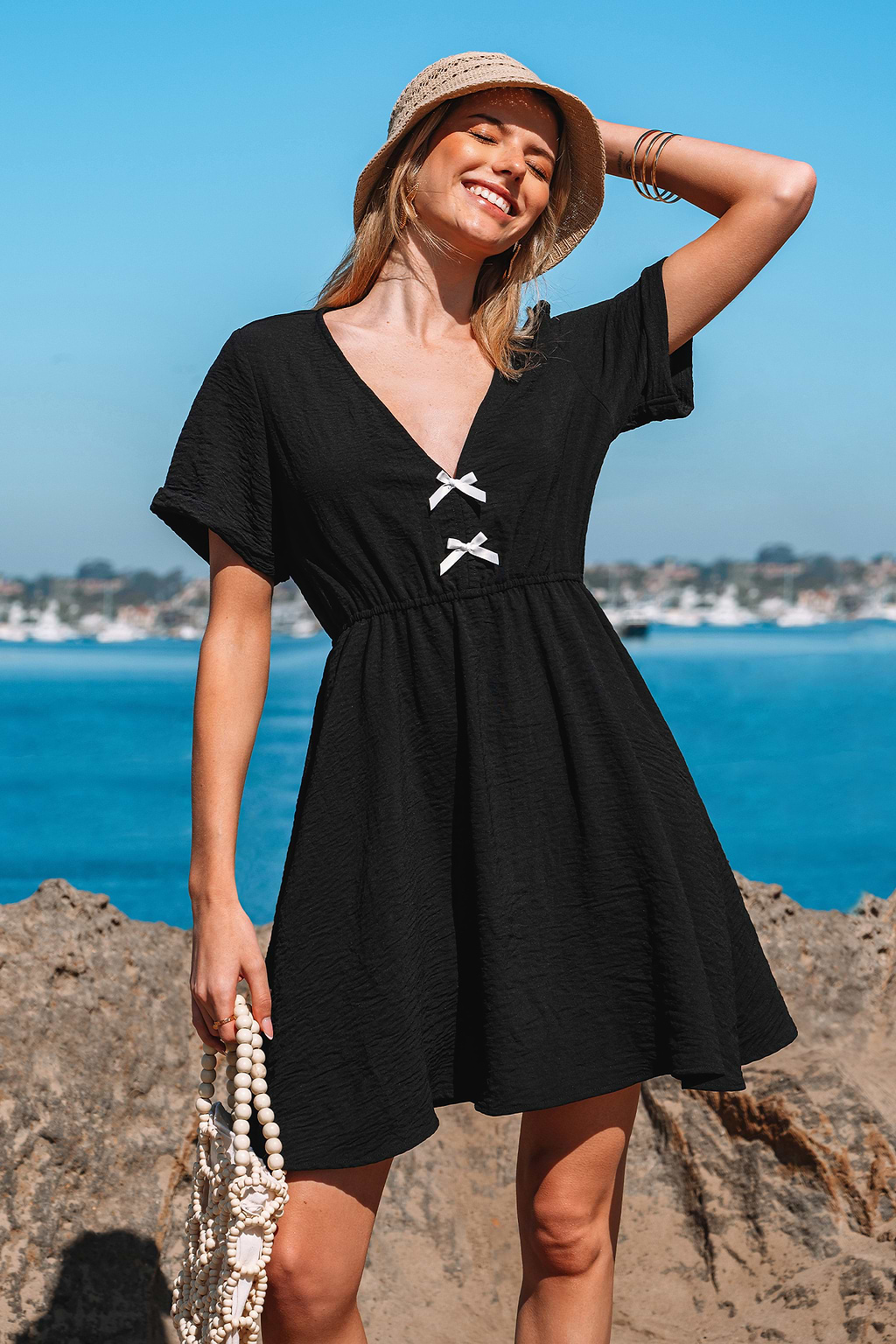 Arden Black Mini Dress