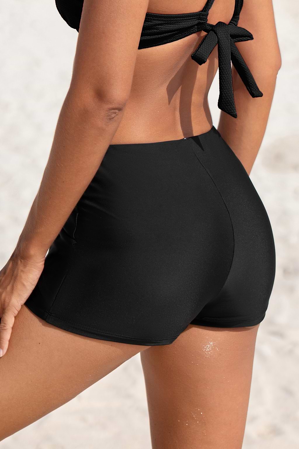 Simple Twist of Fate Black Bikini Bottoms