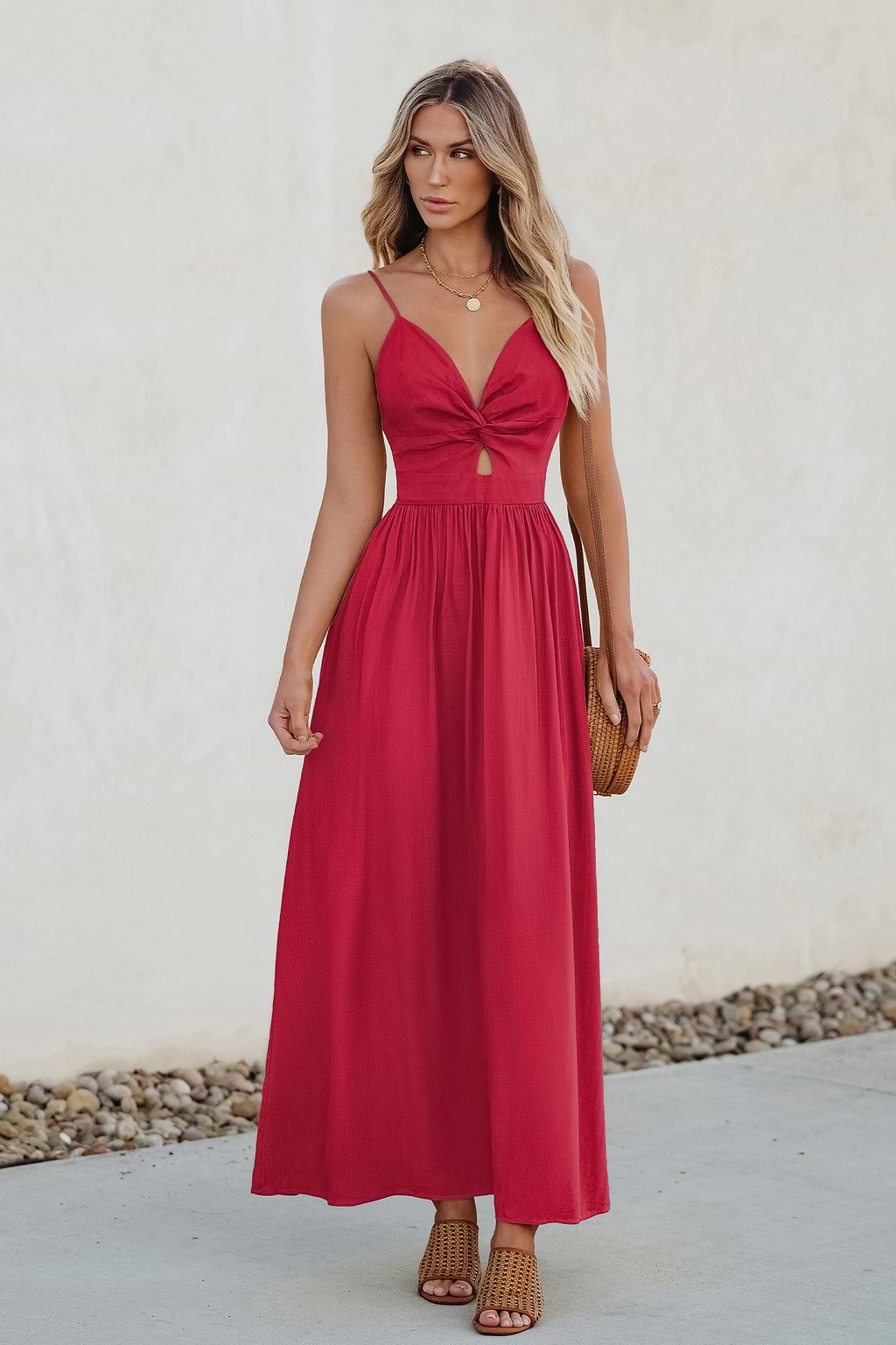 Hot Gossip Red Maxi Dress