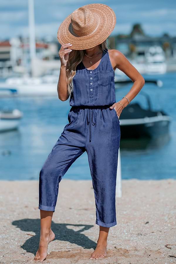 No Pressure Denim Jumpsuit