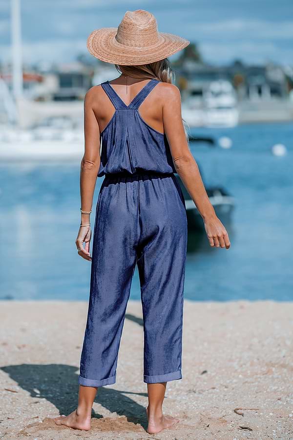 No Pressure Denim Jumpsuit