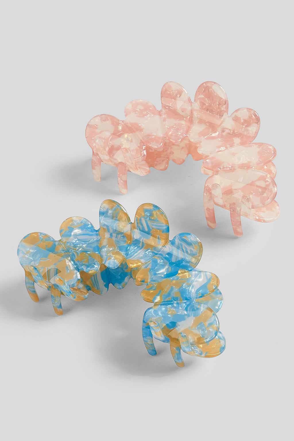 Haarspangen-Set im Marmor-Design