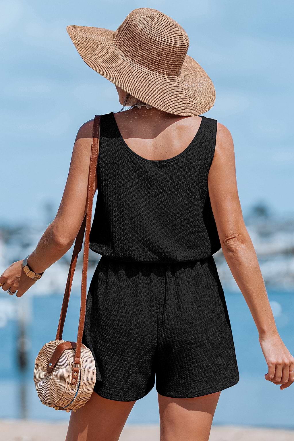 Simple Joy Black Romper