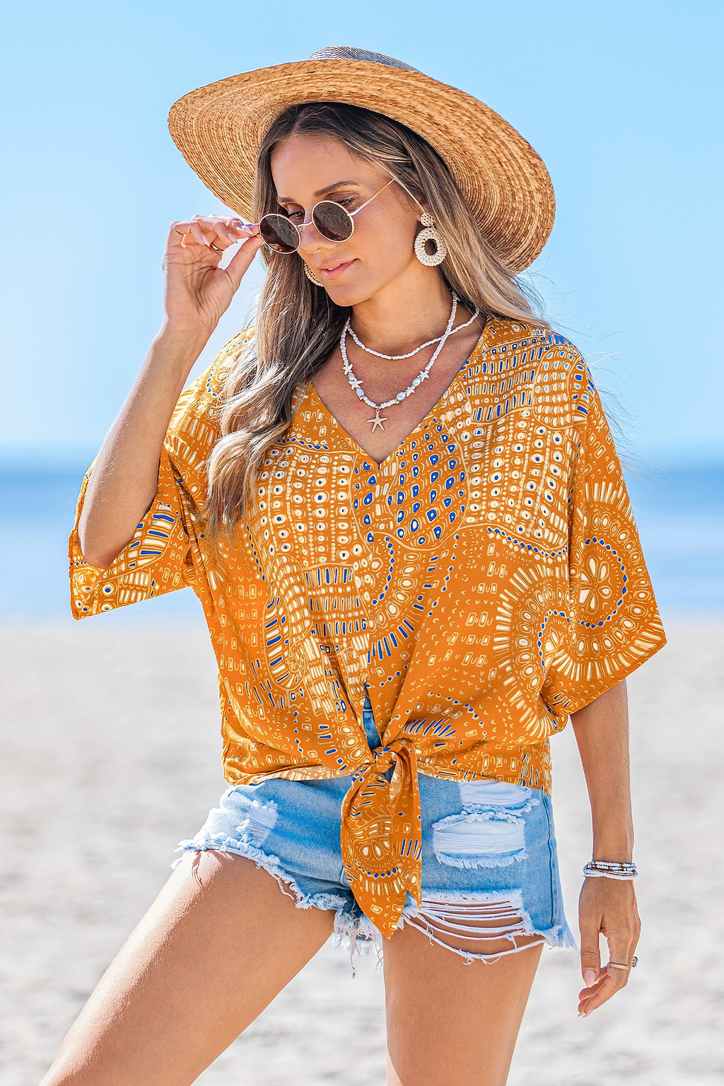 Boho Heat Ornate Cover-Up Top