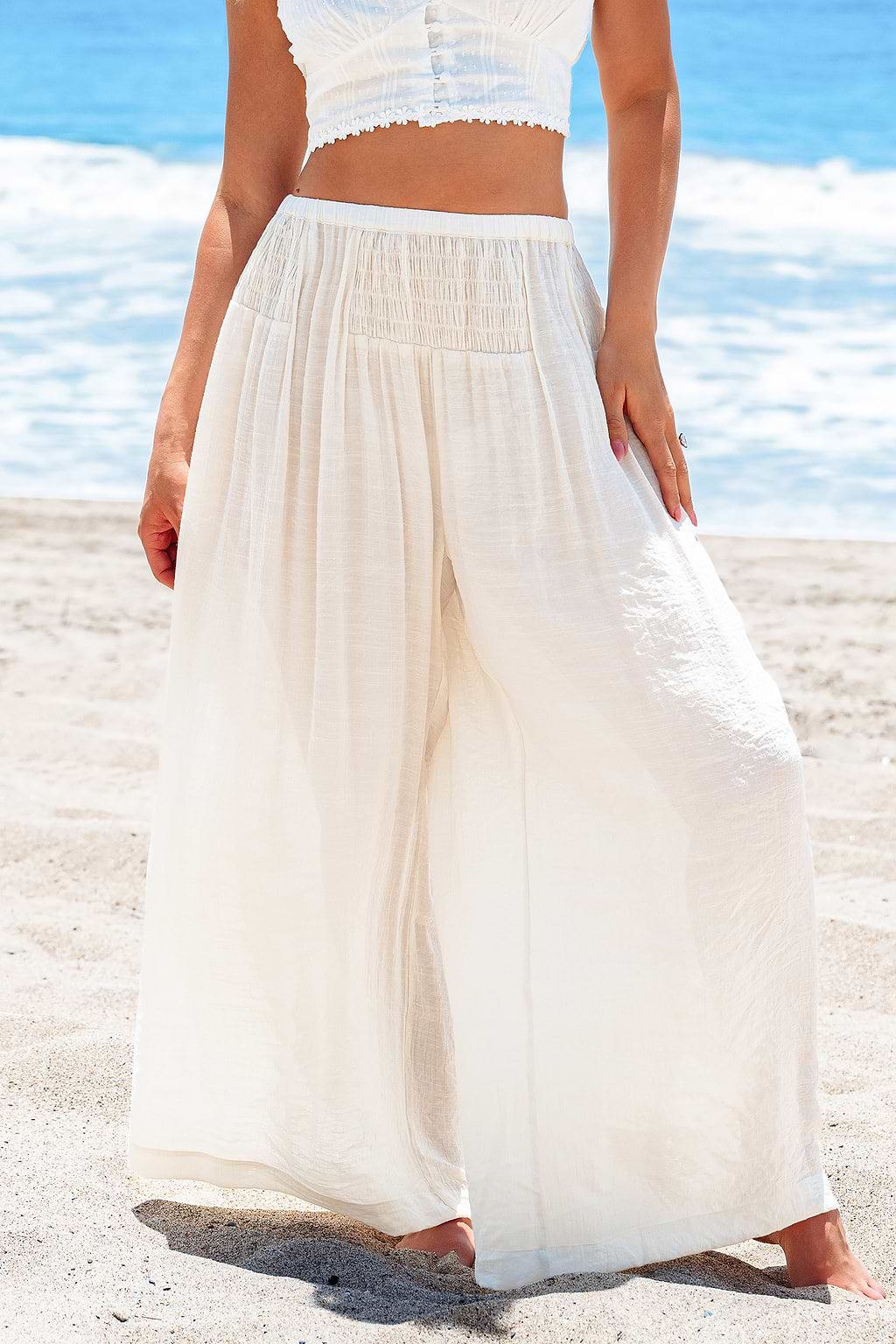 Pantaloni copricostume Easy Going Cream