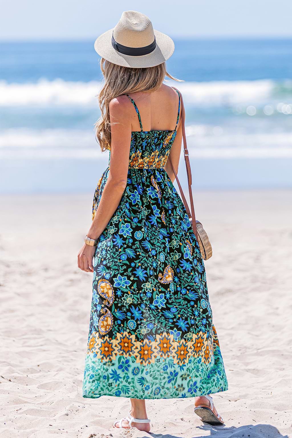Evening Glow Floral Maxi Dress