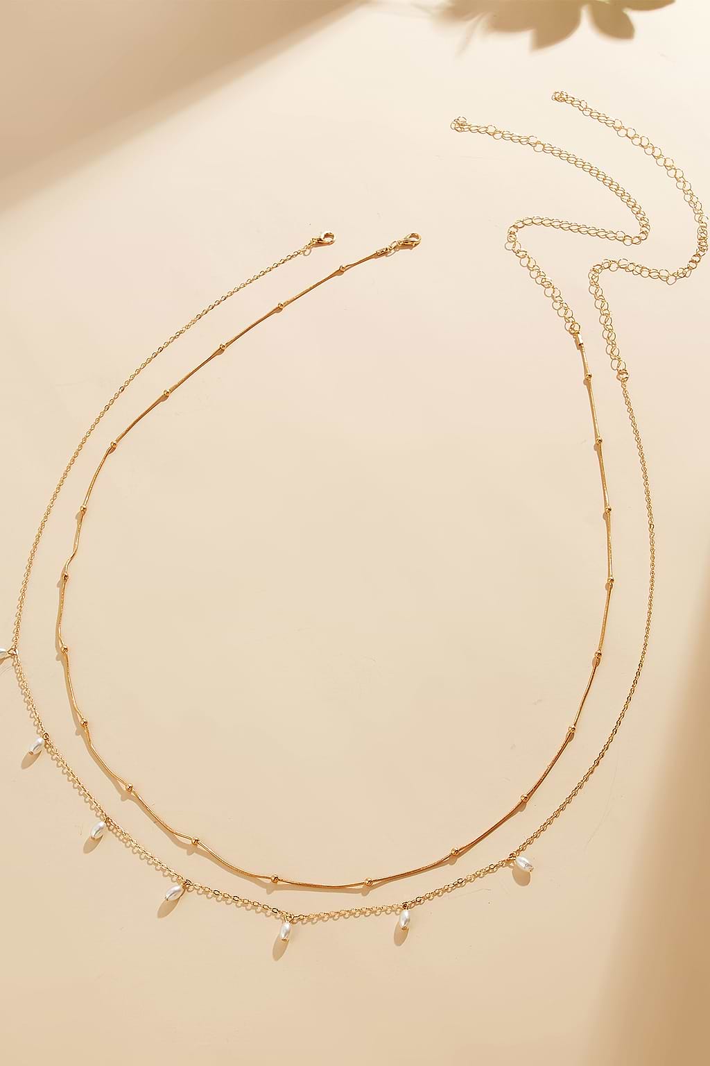 Fine Print Faux Pearl Belly Chain