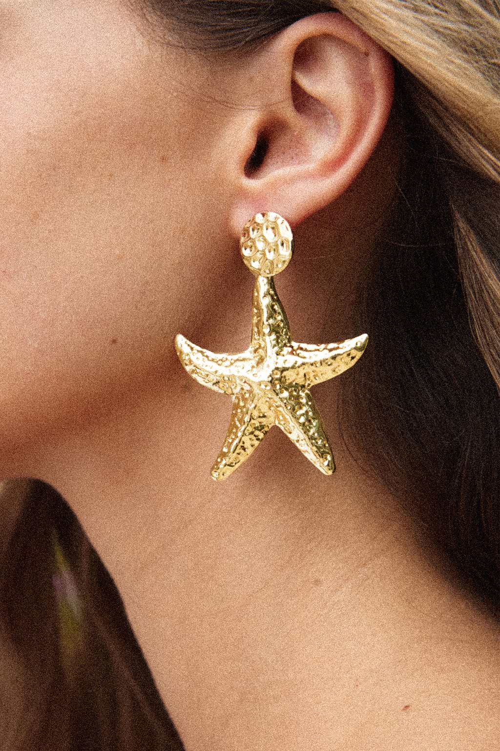 Star Catcher Gold-Tone Earrings