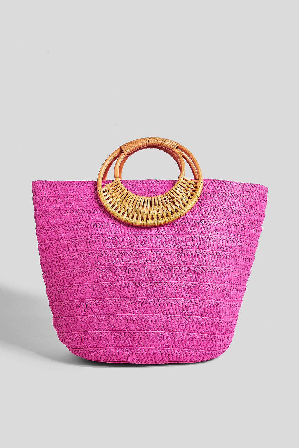 Caught My Eye Pink Straw Bag
