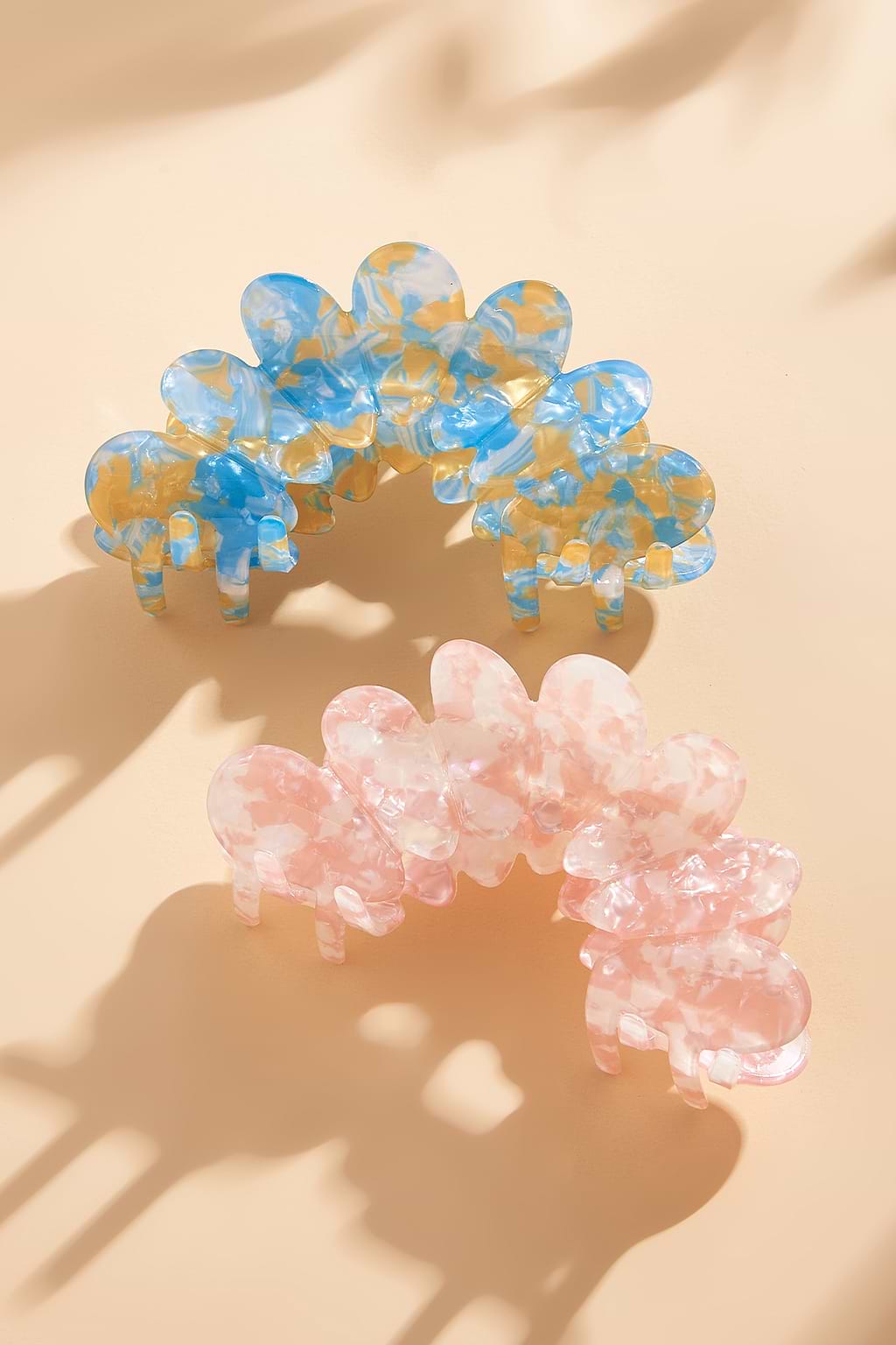 Haarspangen-Set im Marmor-Design