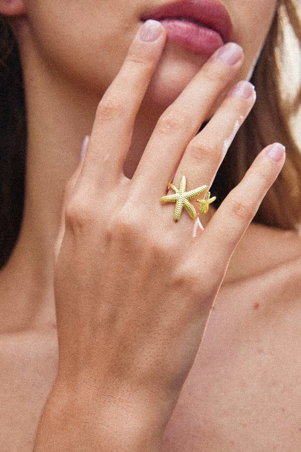 Star Glow Gold-Tone Ring Set