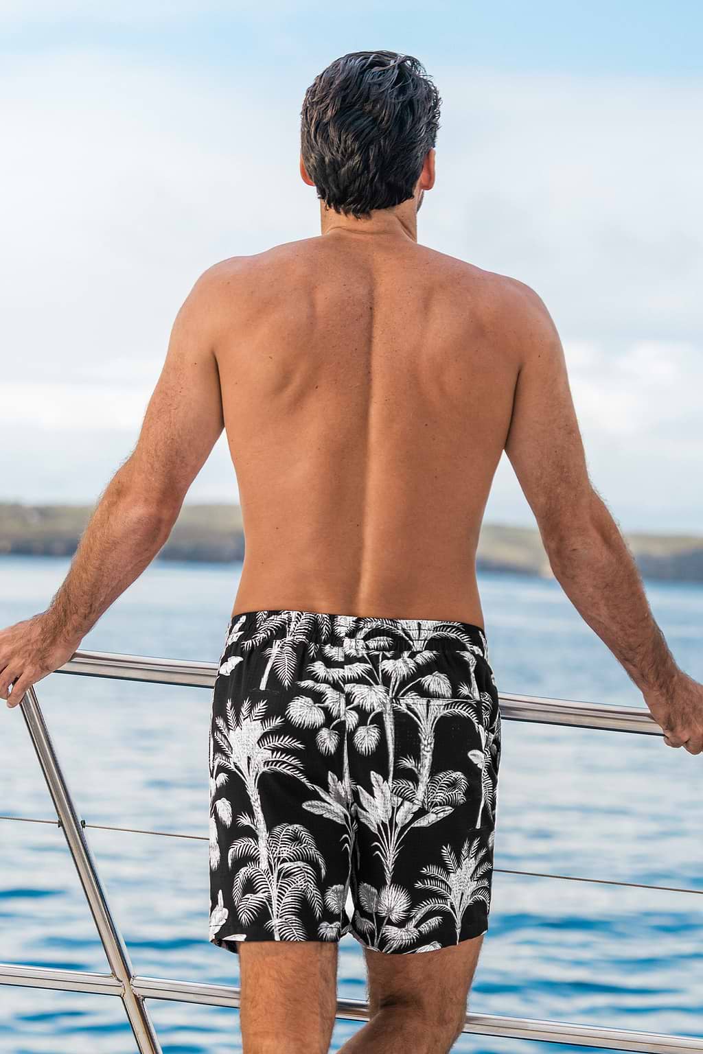 Contrast Palms Tropical Board Shorts