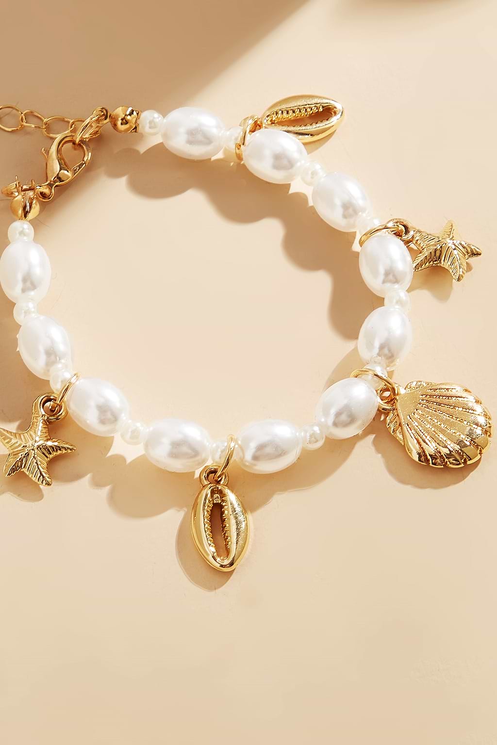 Pretty in Pearl Gold-Tone Bracelet