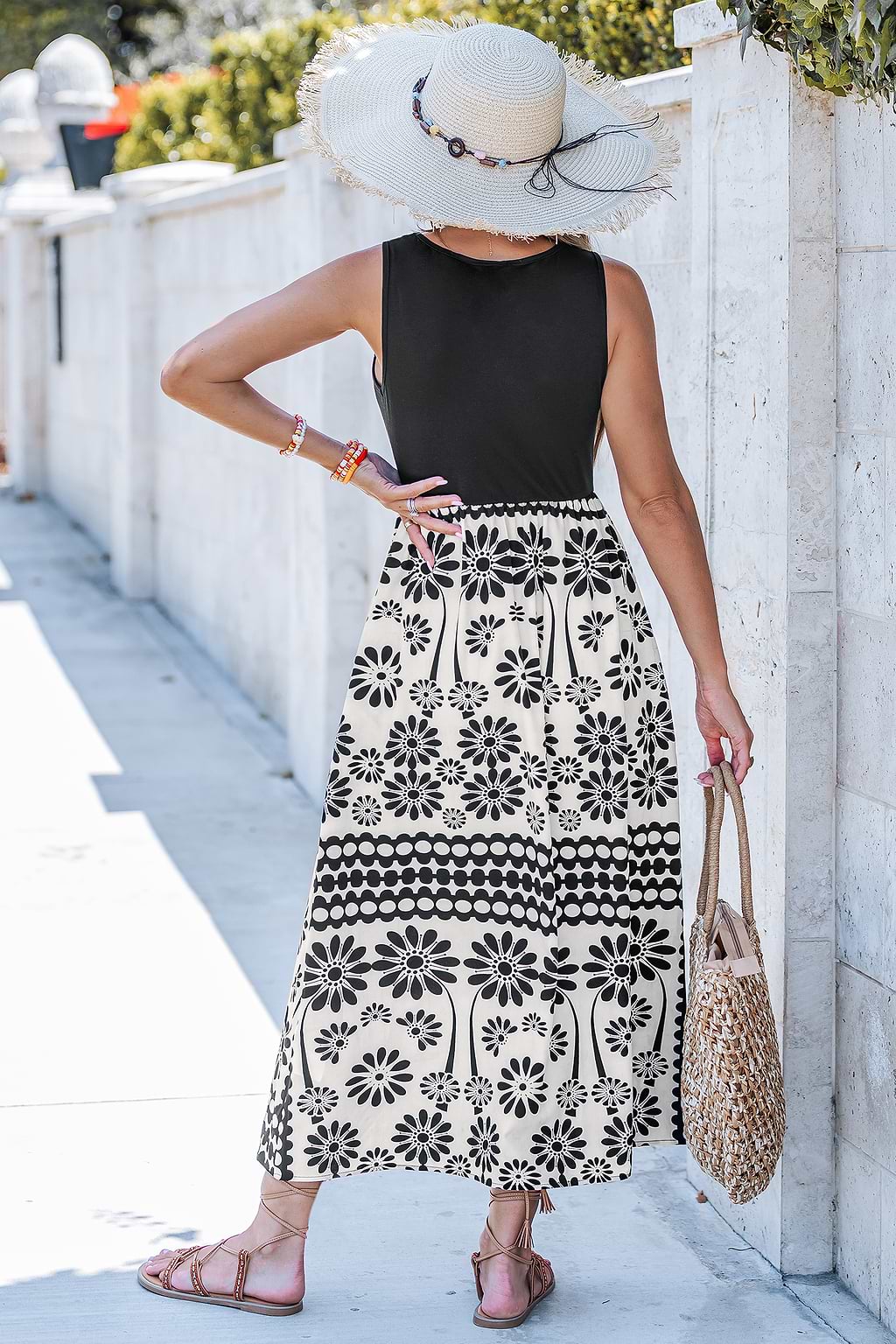 Vestito midi floreale 