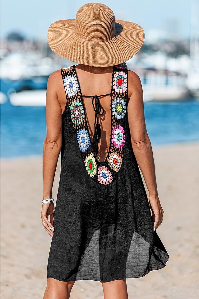 Vestido De Hilo Playa Vestido Calado De Hilo Ideal Playa Verano - Main Image