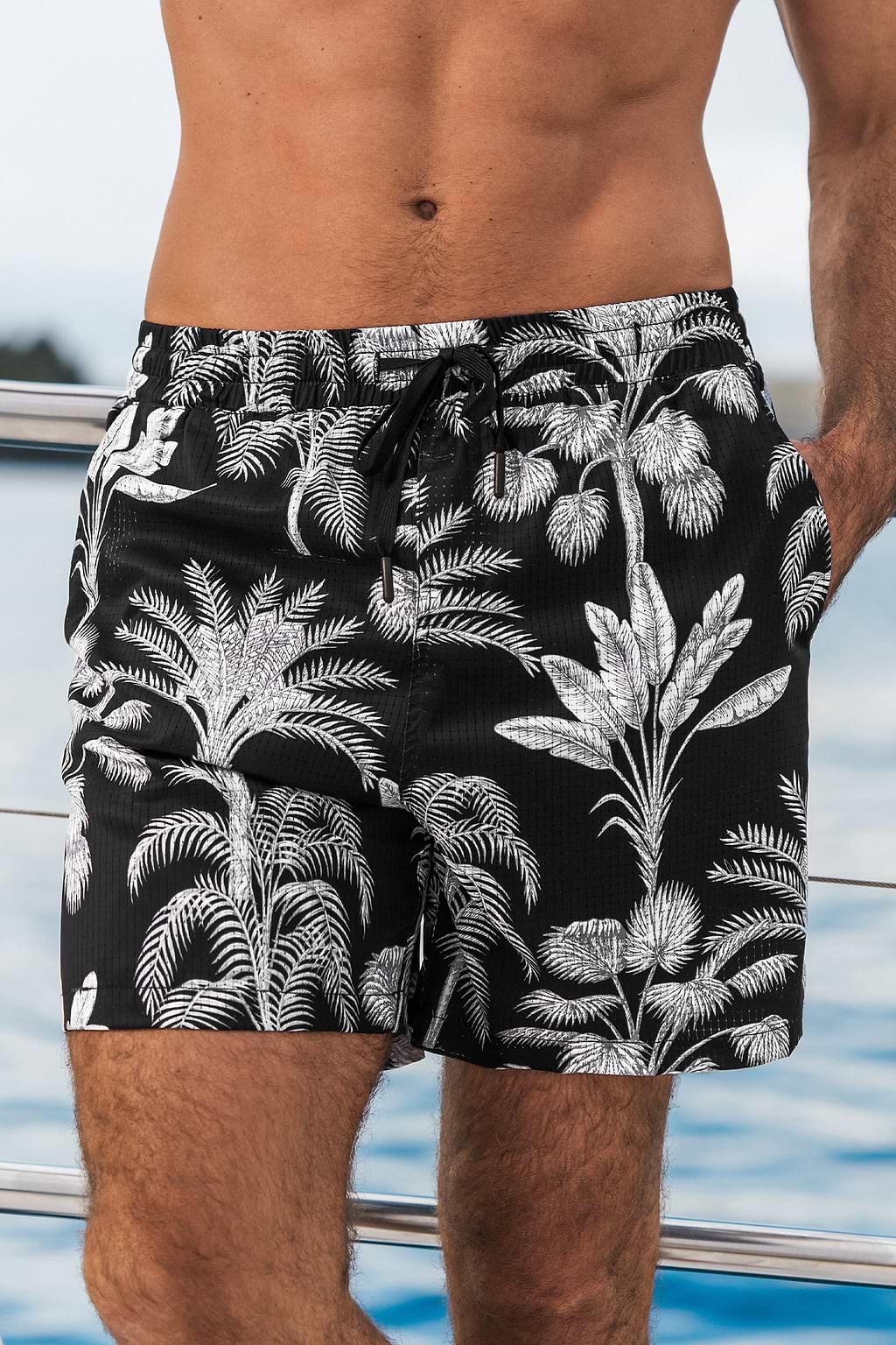 Contrast Palms Tropical Board Shorts