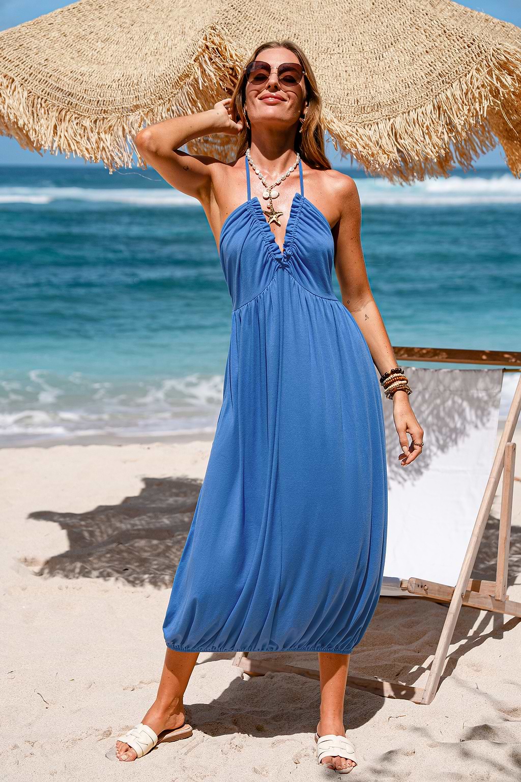 Free Spirit Flow Blue Maxi Dress