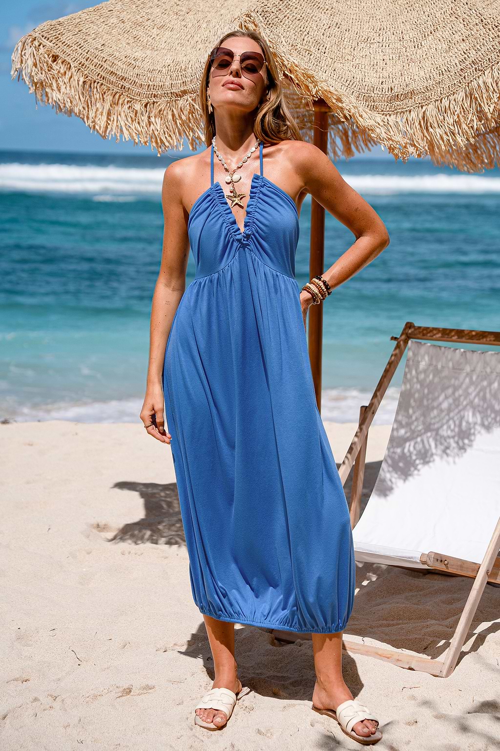 Free Spirit Flow Blue Maxi Dress