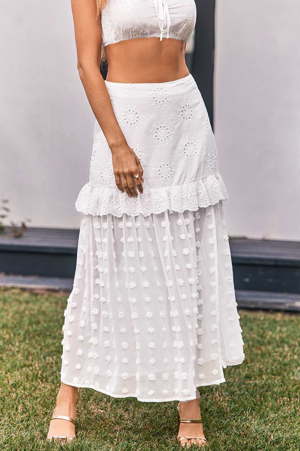 Feeling Frilly White Maxi Skirt