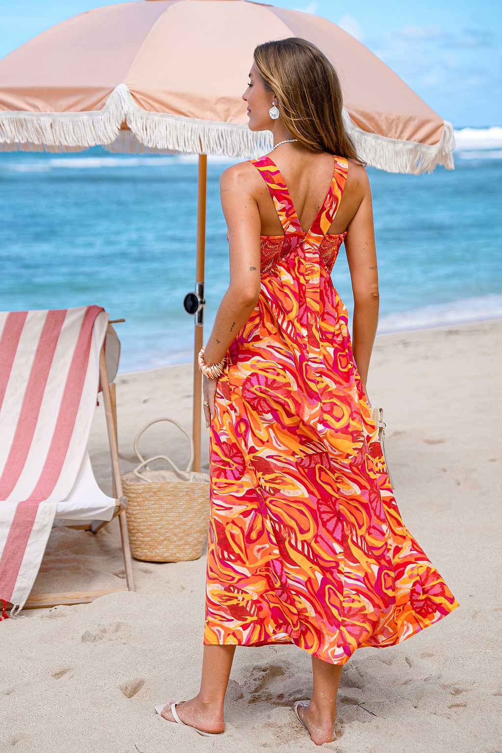 Vestido largo abstracto Splash Theory