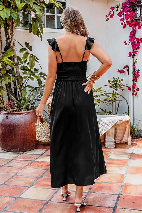Night Plans Black Maxi Dress