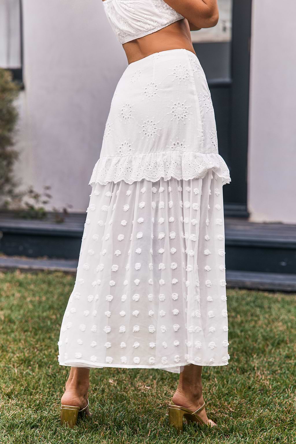 Feeling Frilly White Maxi Skirt