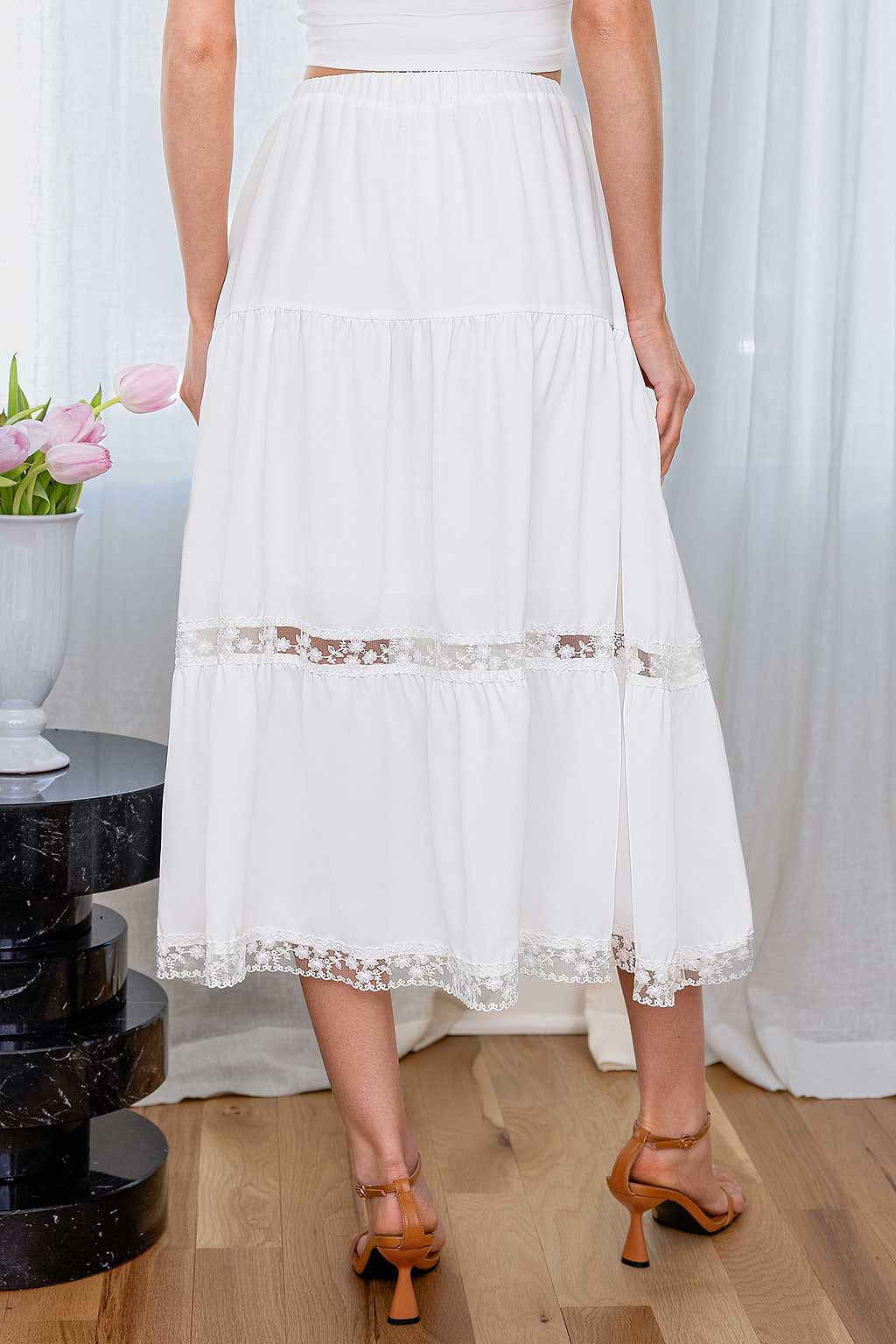 Gonna midi bianca Just Coasting