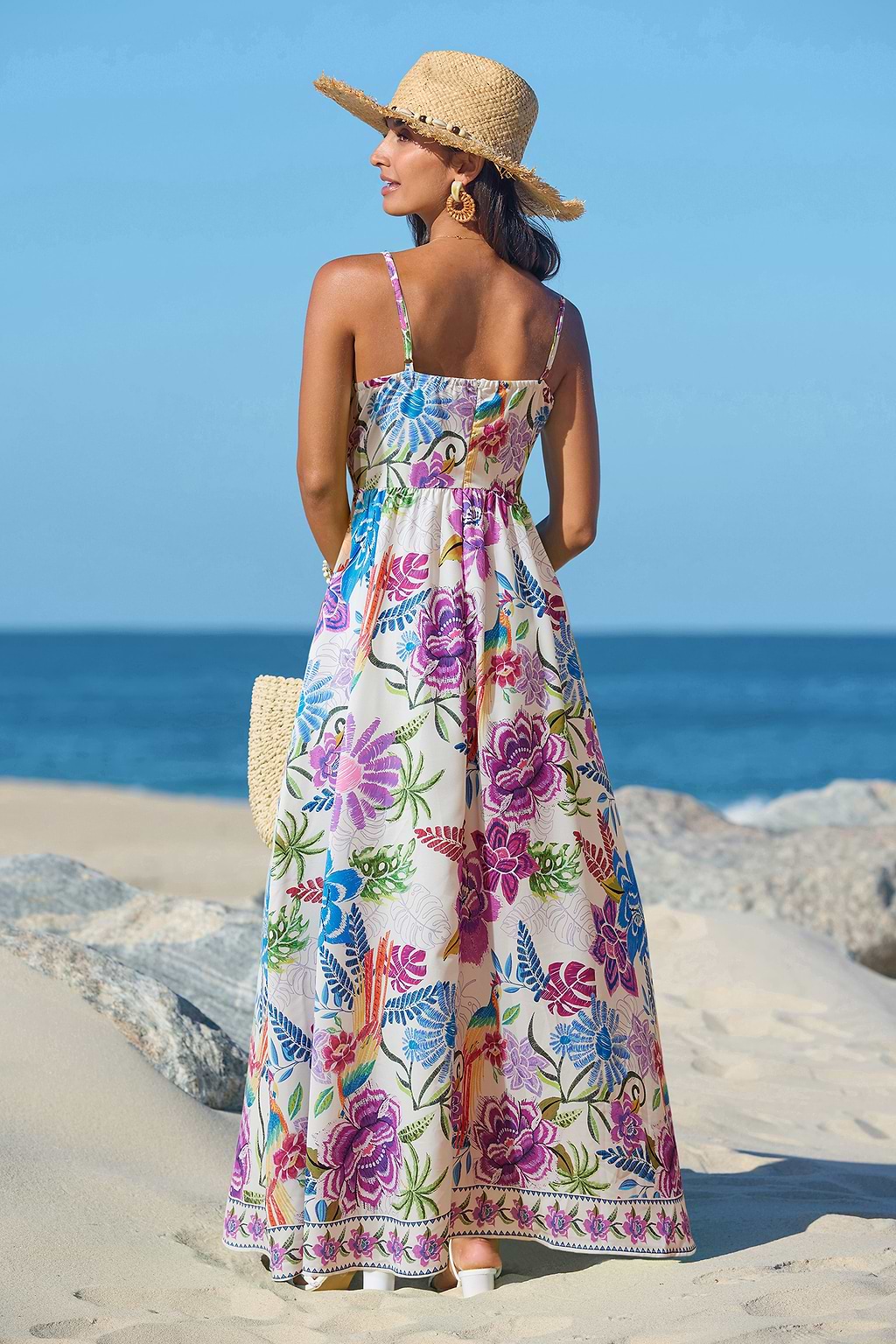 Feather Weather Tropical Maxi Dress