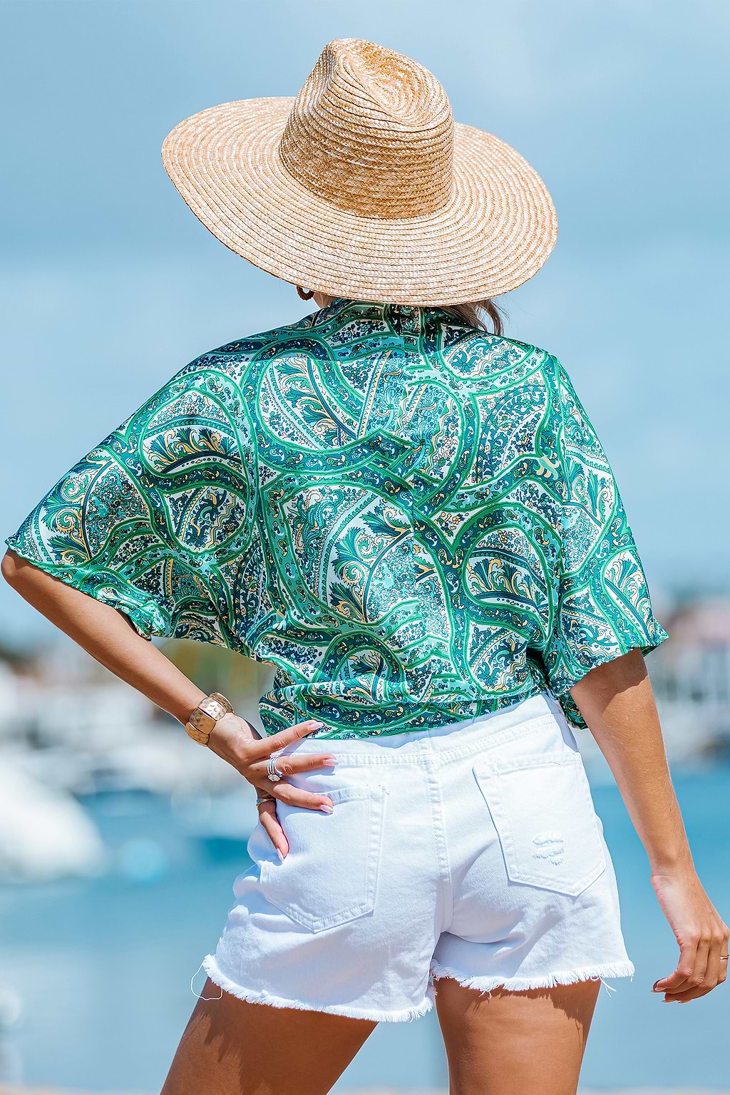 Boho Charm Paisley Cover-Up Top