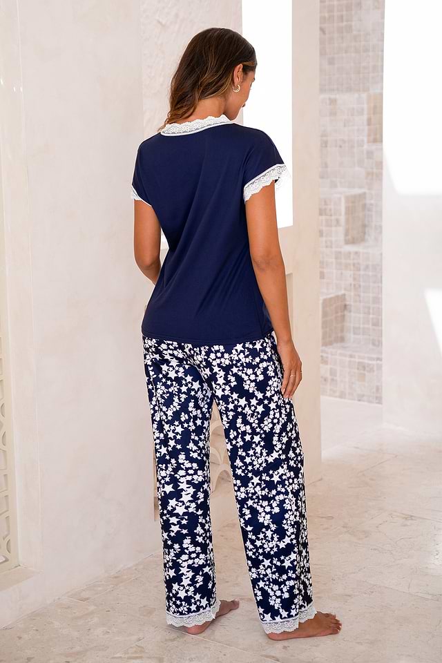 Starlit Snooze Blue Pajama Set