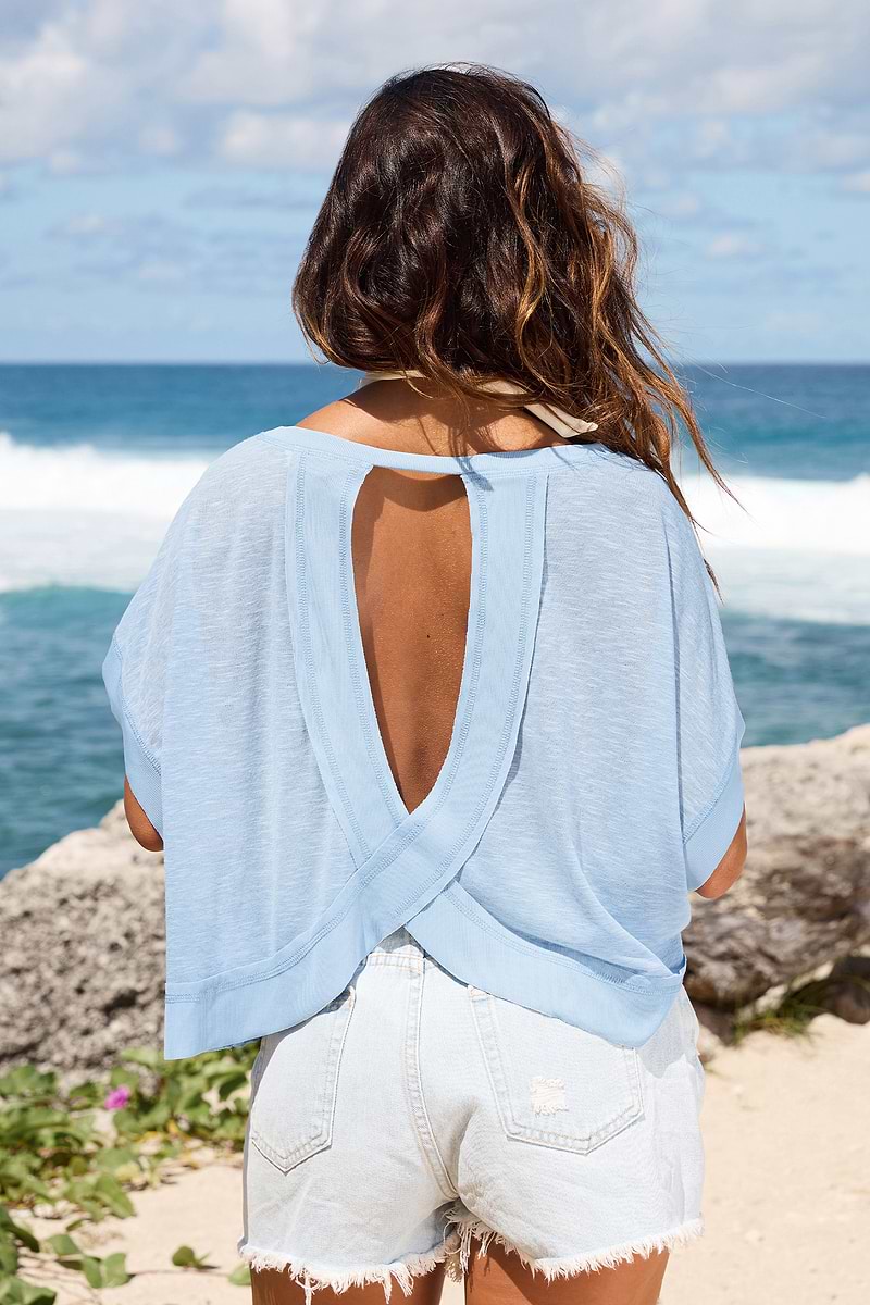 Ocean Air Blue Cover-Up Top