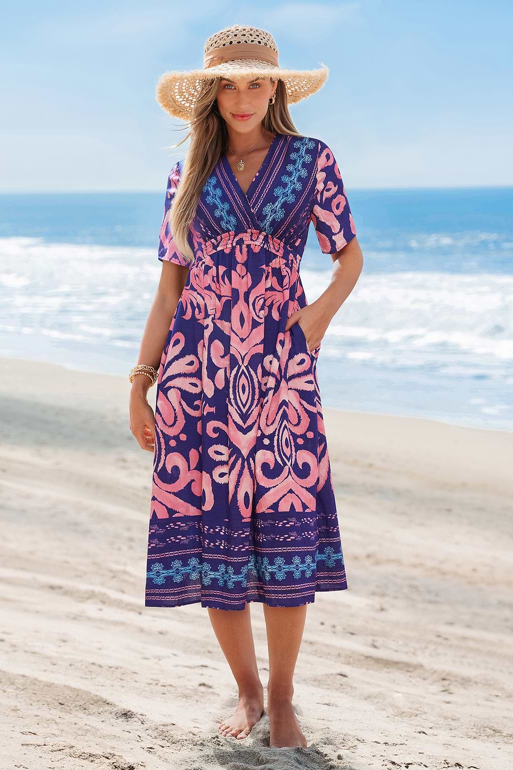 Radiant Garden Ornate Midi Dress