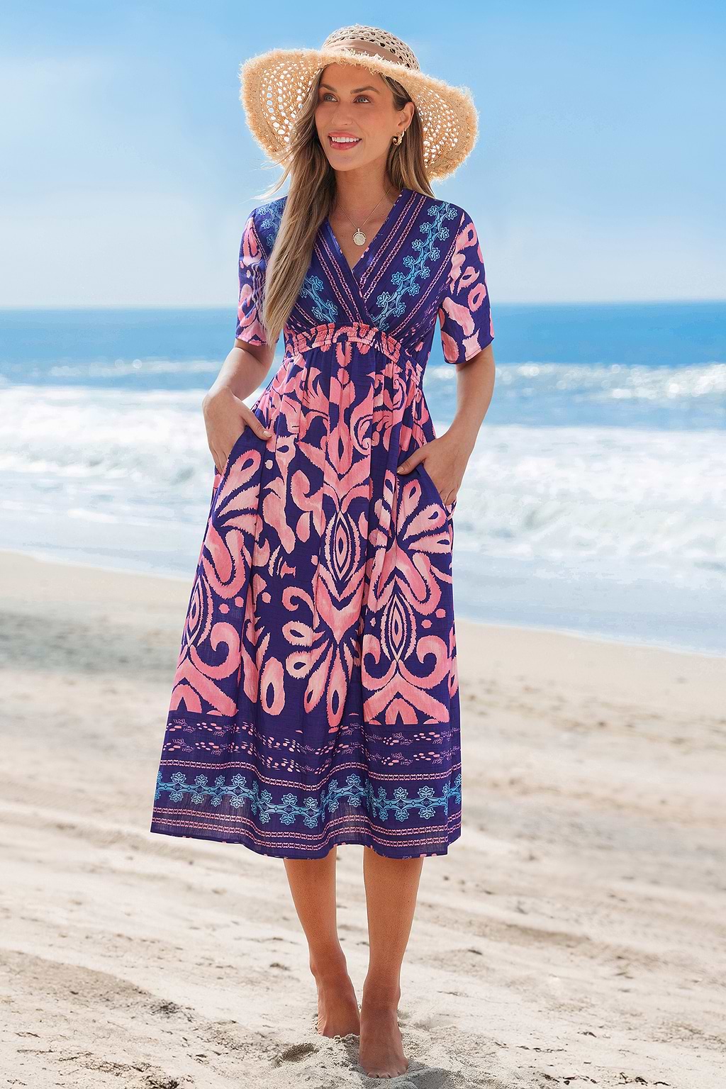 Radiant Garden Ornate Midi Dress