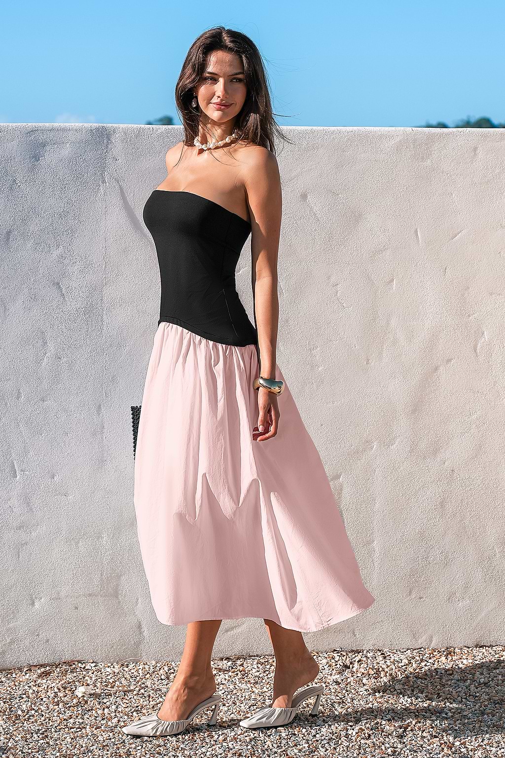 Make a Statement Two-Toned Maxi Dress