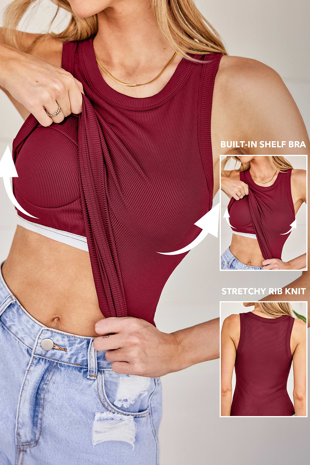 Débardeur soutien-gorge intégré